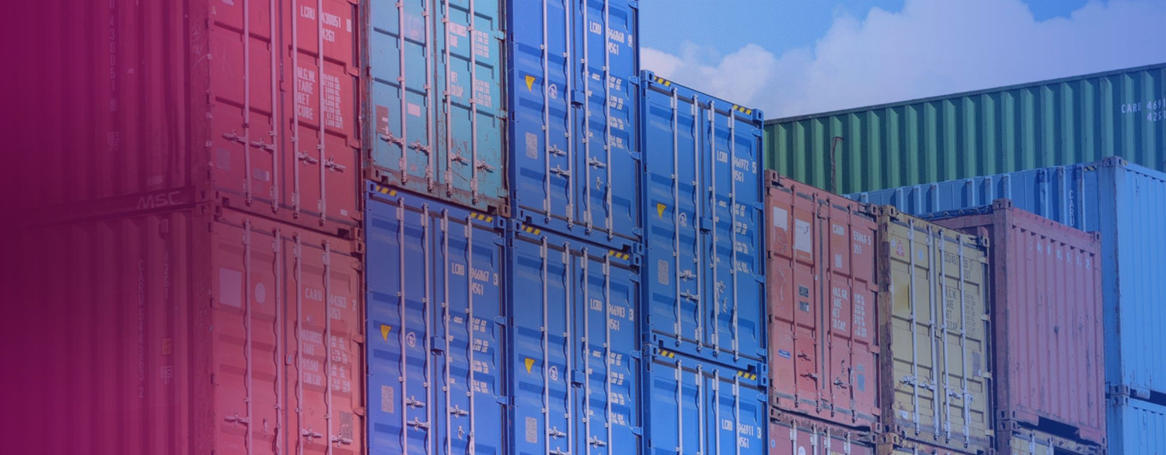 A stock image of cargo containers